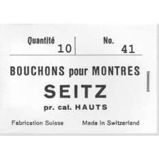 Bouchon à chasser Seitz en laiton doré pour calibres plats, No 51, en paquet de 10 pièces