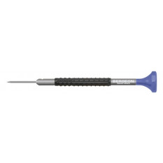 Tournevis d'horloger en aluminium, Ø 2.50 mm,  avec membrane en élastomère, tête ergonomique en matière synthétique POM autolubrifiant
