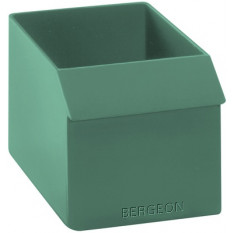 Boîte en plastique vert, 75 x 75 x 65 mm