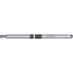 Fraise double à ébaver, 4 dents plates, trou au centre, Ø ext 3 mm avec trou 0.65 mm et Ø ext. 4 mm avec trou 0.90 mm