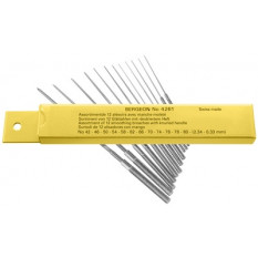 Assortiment de 12 alésoirs avec manche PVC