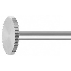 Fraise de forme à denture fine, en acier outil, Ø tige 2.35 mm, longueur 44.5 mm, Ø 1.00 mm
