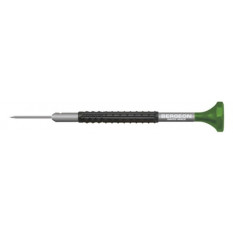 Tournevis d'horloger en aluminium, Ø 2.00 mm,  avec membrane en élastomère, tête ergonomique en matière synthétique POM autolubrifiant
