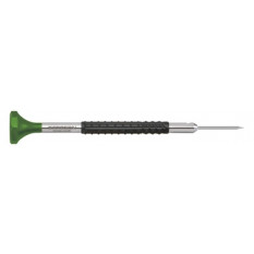 Tournevis d'horloger en acier inox, Ø 2.00 mm,  avec membrane en élastomère, tête ergonomique en matière synthétique POM autolubrifiant