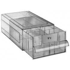 Boîte à tiroir en plastique transparent, 330 x 195 x 110 mm