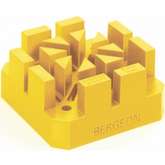 Posage jaune en matière synthétique soft, pour bracelets épais, 53 x 53 x 26 mm
