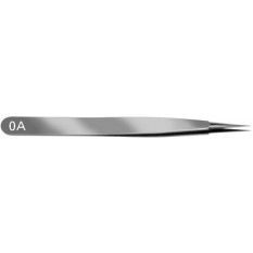 Brucelles en acier inox Dumont, pointes 0A, longueur 120 mm