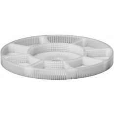 Panier en matière synthétique avec 8 séparations, hauteur 8 mm, Ø 80 mm