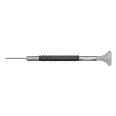 Tournevis d'horloger en aluminium, Ø 1.40 mm,  avec membrane en élastomère, tête ergonomique en matière synthétique POM autolubrifiant