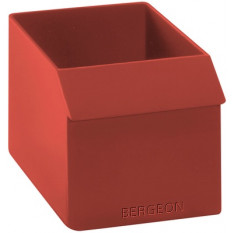 Boîte en plastique rouge, 75 x 75 x 65 mm